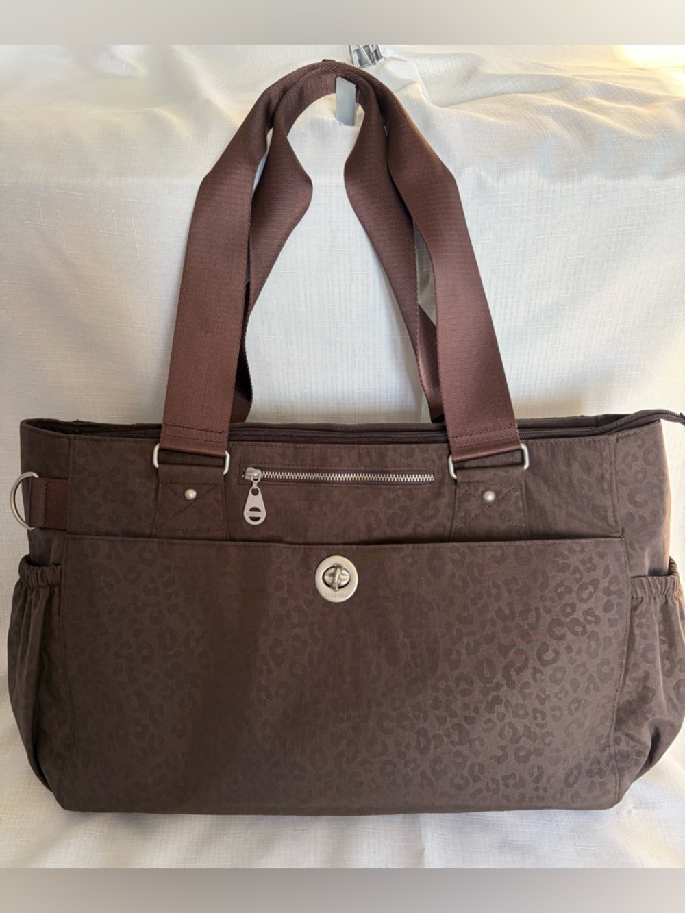 Baggallini Brown Leopard-Print Tote/travel bag